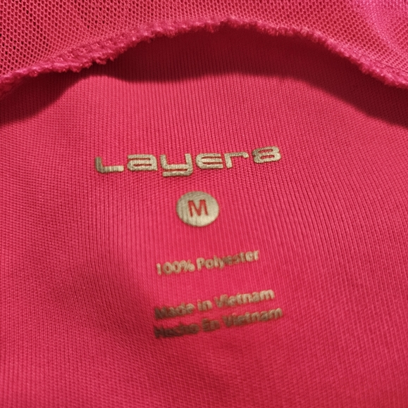 Layer 8 pink tank top racer back see through back active wear activewear layer8 - Picture 5 of 7